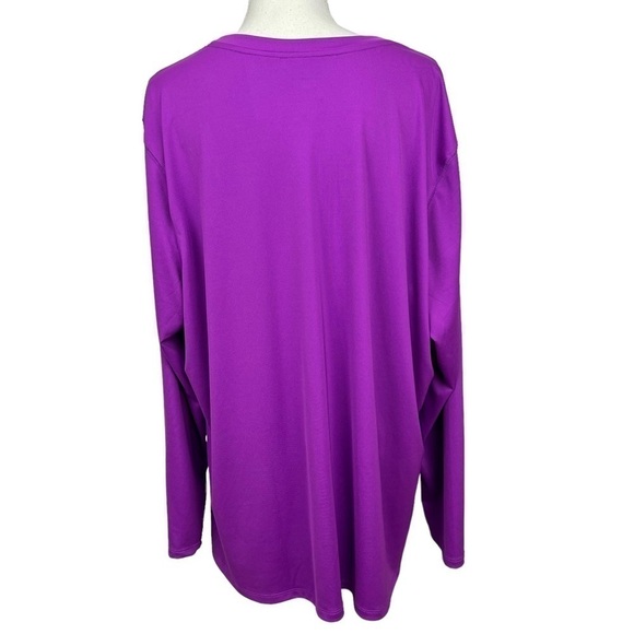 JMS JUST MY SIZE ACTIVE Women’s Pullover Top Sz 4X (26W/28W) Purple Color - Picture 4 of 11